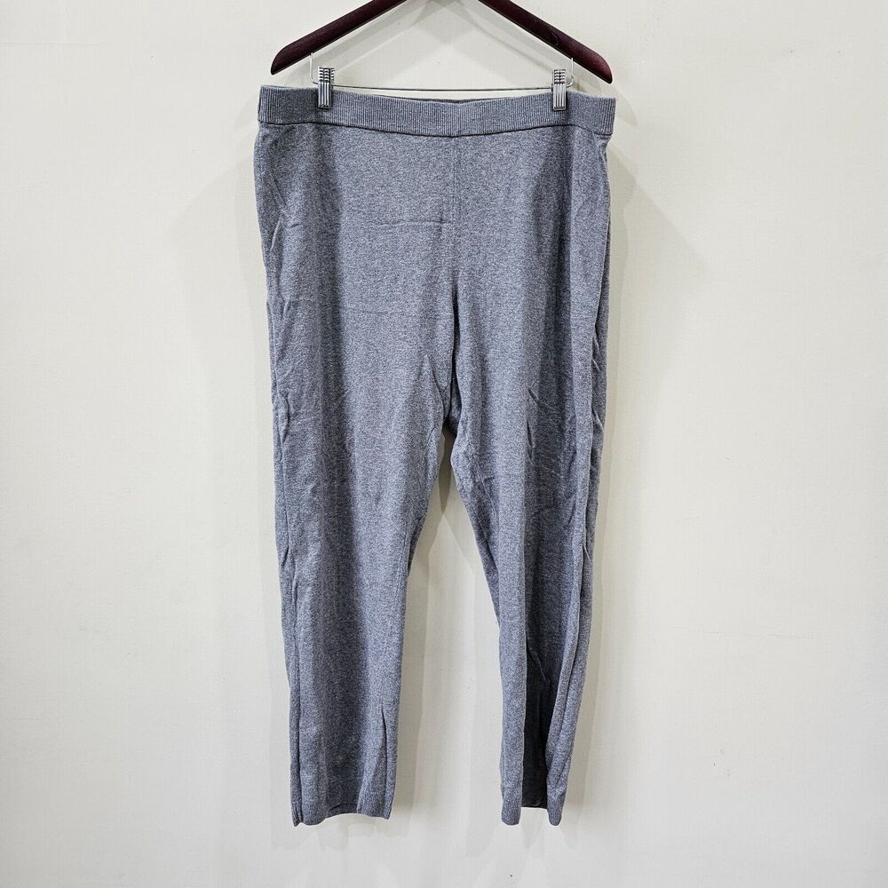 Chicos Zenergy Cashmere Blend Jogger Pull On Pant Grey High Rise Boho Neutral